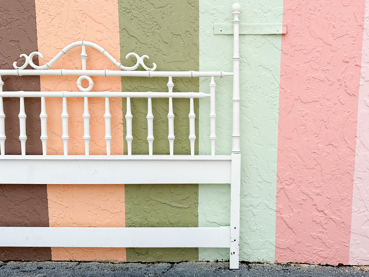 Faux Bamboo Curly Queen Headboard