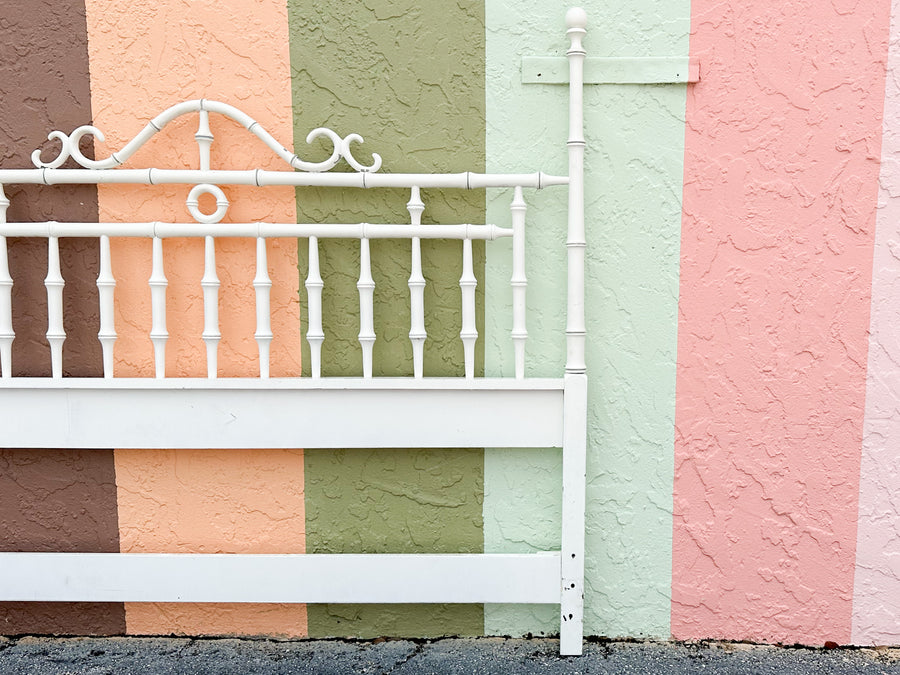 Faux Bamboo Curly Queen Headboard