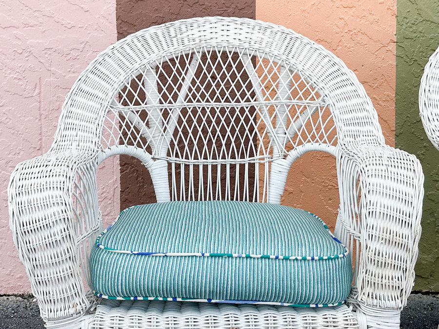 Pair of Wicker Chic Lounge Chairs