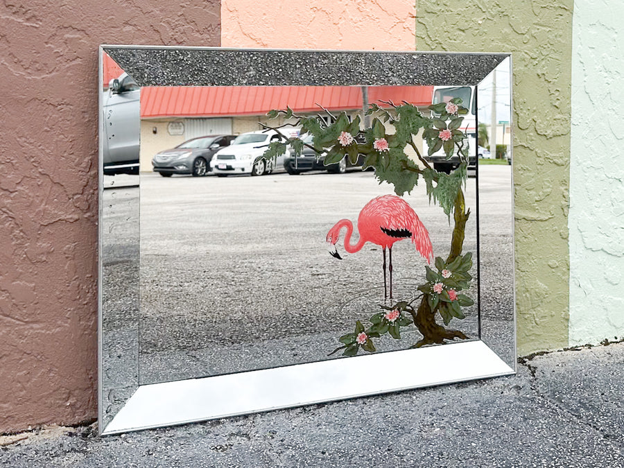 Old Florida Flamingo Mirror
