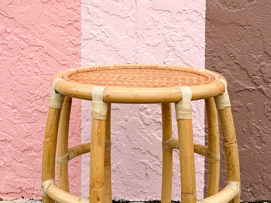Cute Round Rattan Side Table
