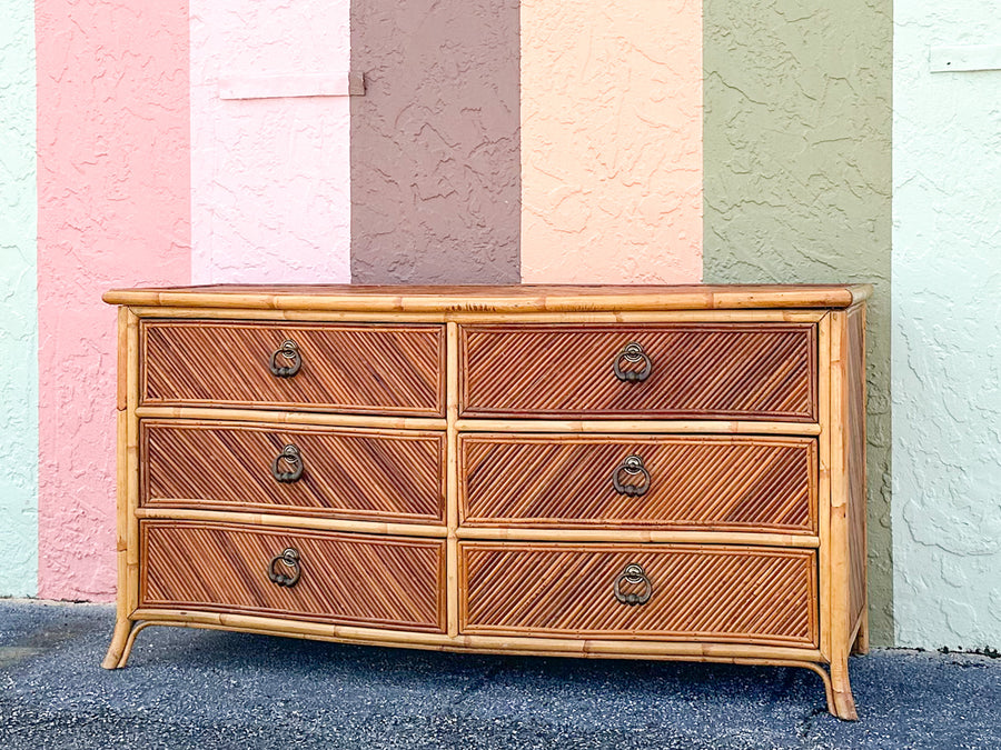 Pencil Reed Rattan Dresser