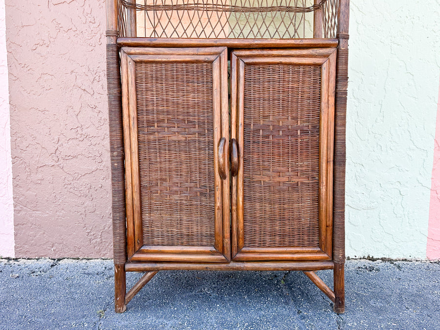 Rattan Pagoda Etagere