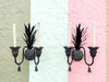 Pair of Tole Pineapple and Tassel Wall Sconces