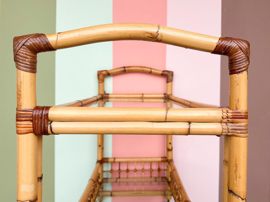 Old Florida Rattan Bar Cart