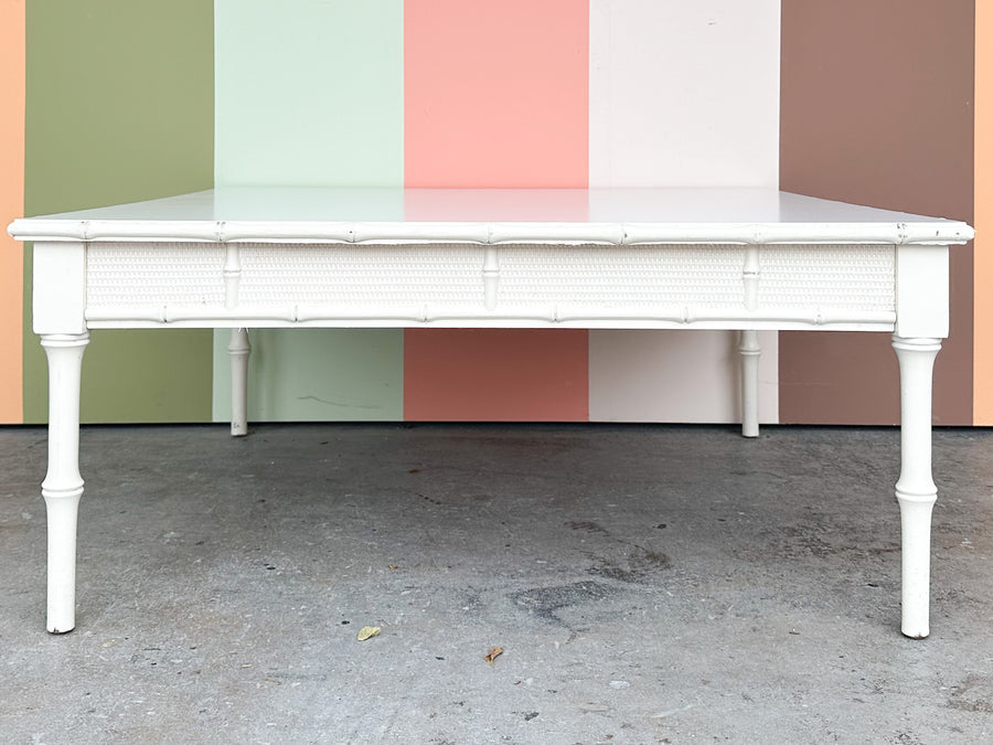 Palm Beach Style Faux Bamboo Coffee Table