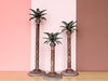 Set of Three Palm Tree Candle Holders