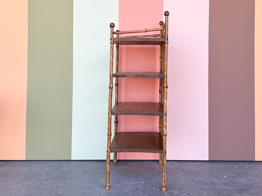 Petite Tortoiseshell Bamboo Etagere