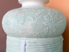 Pair of Seafoam Plaster Basket Lamps
