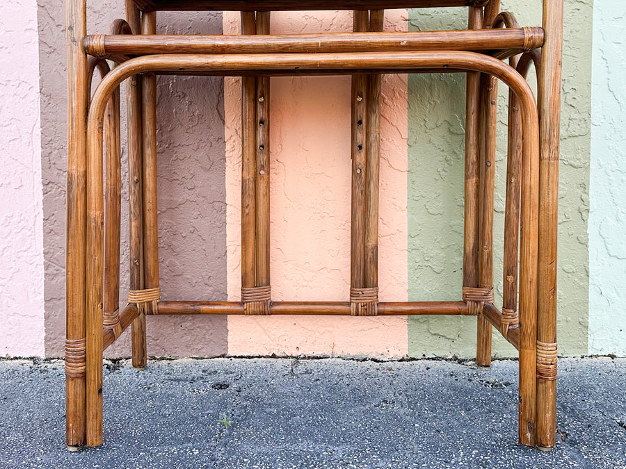 Mirrored Rattan Vanity