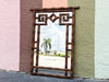 Handsome Faux Bamboo Greek Key Mirror