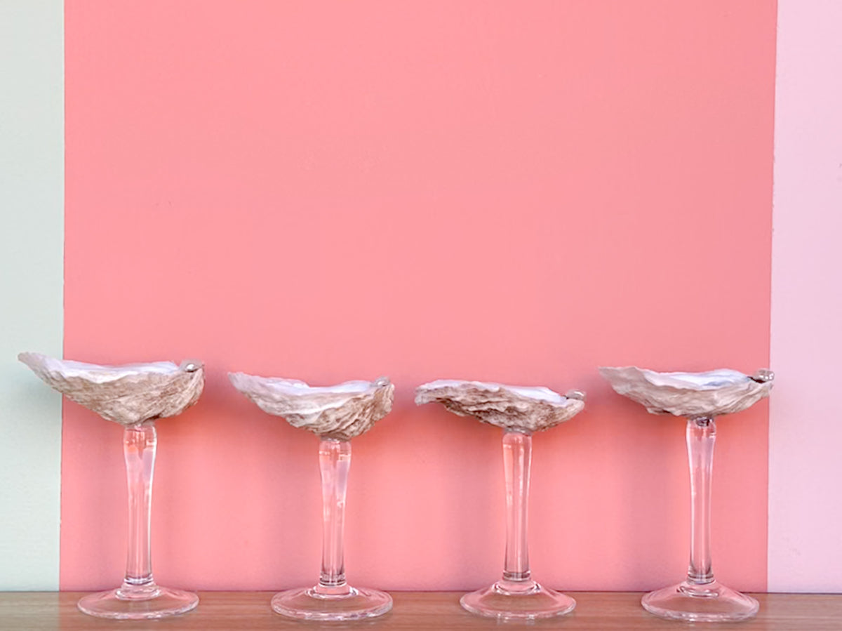 Set of Four Oyster Shell Shooters