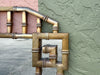 Faux Bamboo Greek Key Mirror