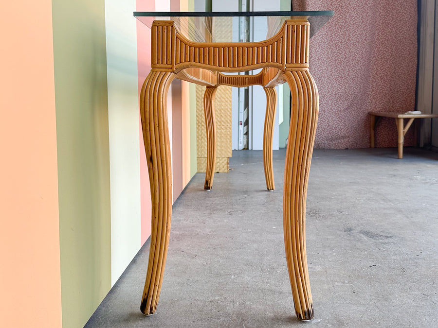 Pencil Reed Rattan Console