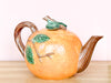 Fitz and Floyd Orange Teapot