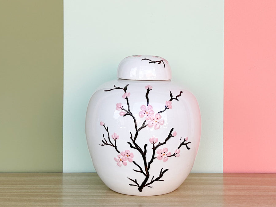 Cherry Blossom Temple Jar