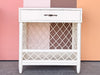 Pair of Lattice Rattan Nightstands