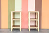 Pair of Wood and Grasscloth Side Tables