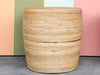 Pair of Natural Pencil Reed Rattan Side Tables