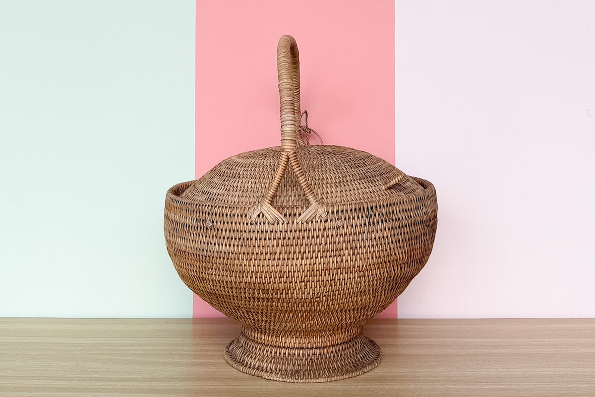 Rattan Basket with Handle