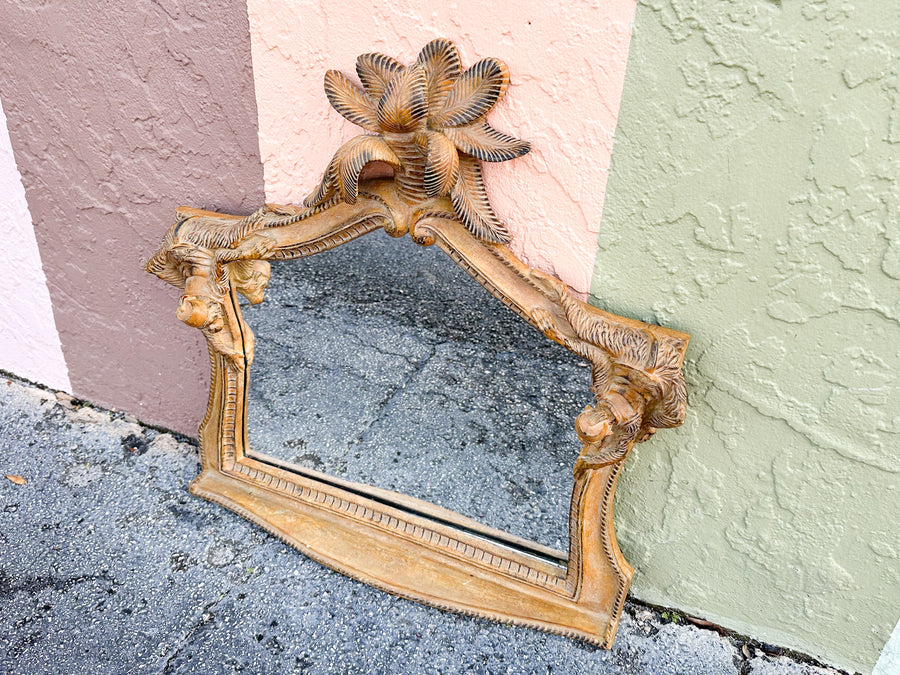 Whimsical Palm and Monkey Mirror