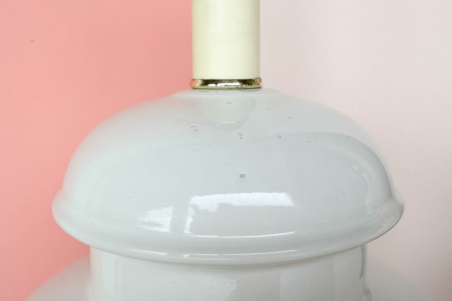 Pair of Simple Chic Ceramic Lamps