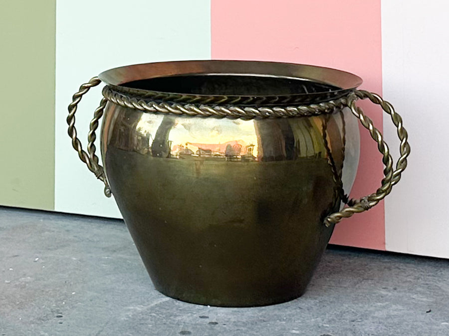 Large Brass Cachepot