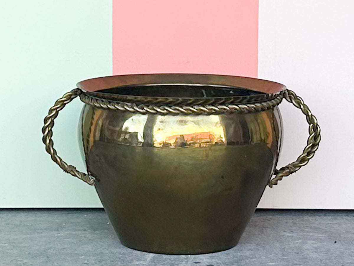 Large Brass Cachepot