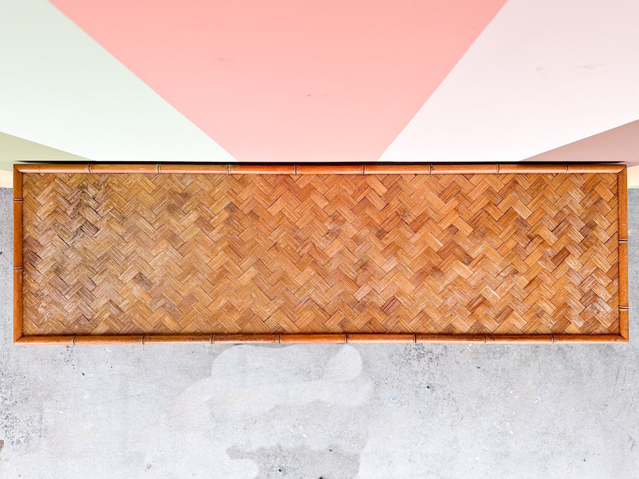 Old Florida Rattan Console