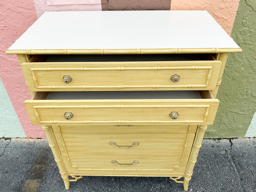 Thomasville Faux Bamboo Tall Chest