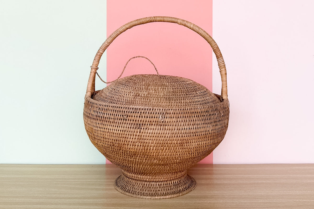 Rattan Basket with Handle