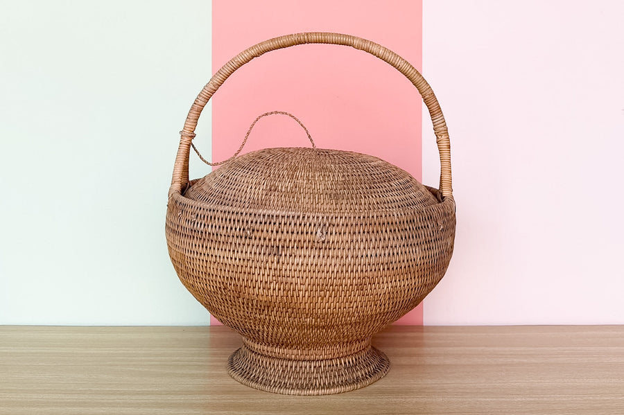 Rattan Basket with Handle