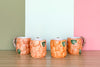 Set of Four Fitz and Floyd Orange Mugs