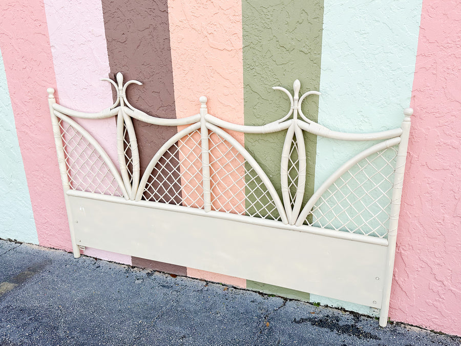 Whimsical Rattan King Headboard