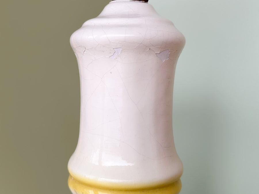 Pair of Ceramic Faux Bamboo Lamps