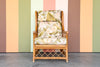 Rattan Wingback Chair