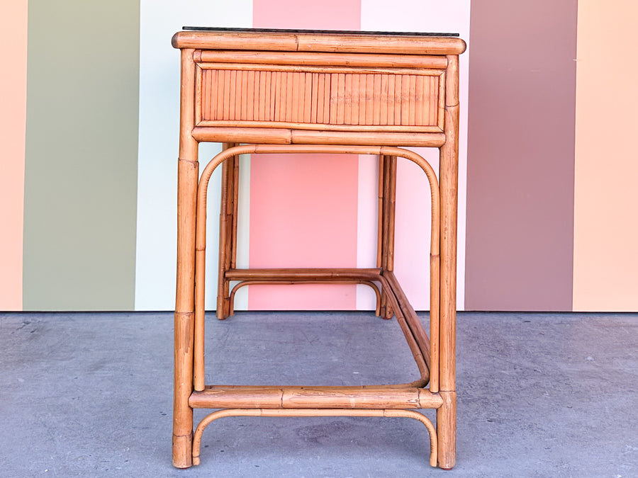 Coastal Rattan Desk and Chair