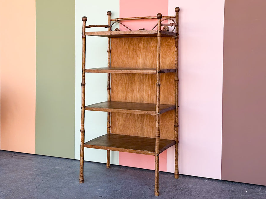 Petite Tortoiseshell Bamboo Etagere