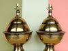 Pair of Chinoiserie Brass Lamps