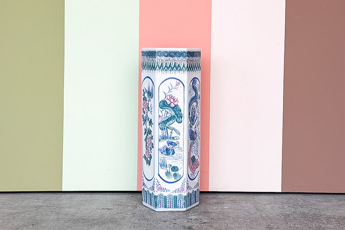 Large Chinoiserie Chic Umbrella Stand
