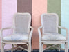 Set of Six Pencil Reed Rattan and Cane Dining Chairs