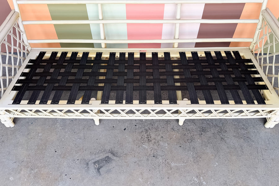 Ficks Reed Rattan Lattice Sofa