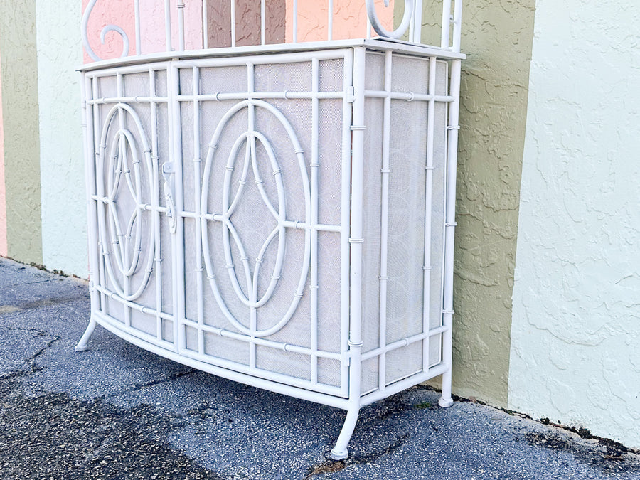 Faux Bamboo Metal Wine Bar
