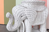 Wicker Elephant Garden Seat