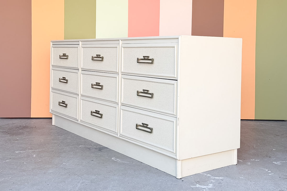 Coastal Chic Rattan Dresser