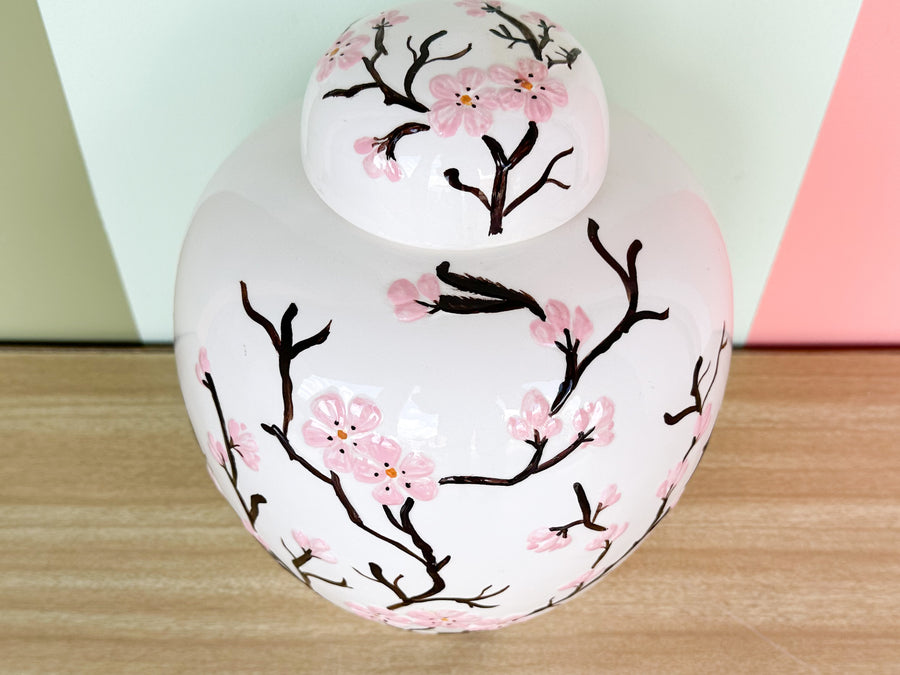 Cherry Blossom Temple Jar