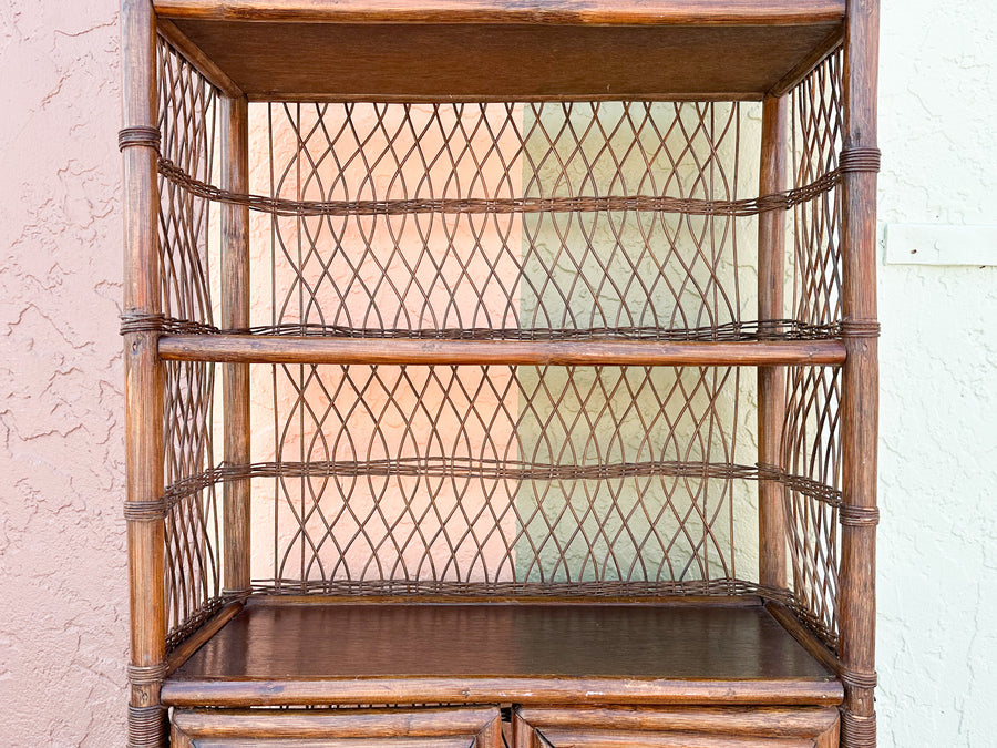 Rattan Pagoda Etagere
