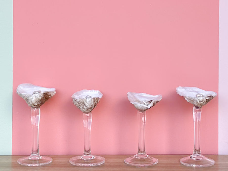 Set of Four Oyster Shell Shooters