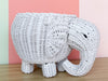 Wicker Elephant Cachepot