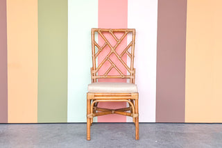 Chippendale Rattan Desk Chair